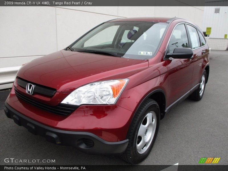 Tango Red Pearl / Gray 2009 Honda CR-V LX 4WD