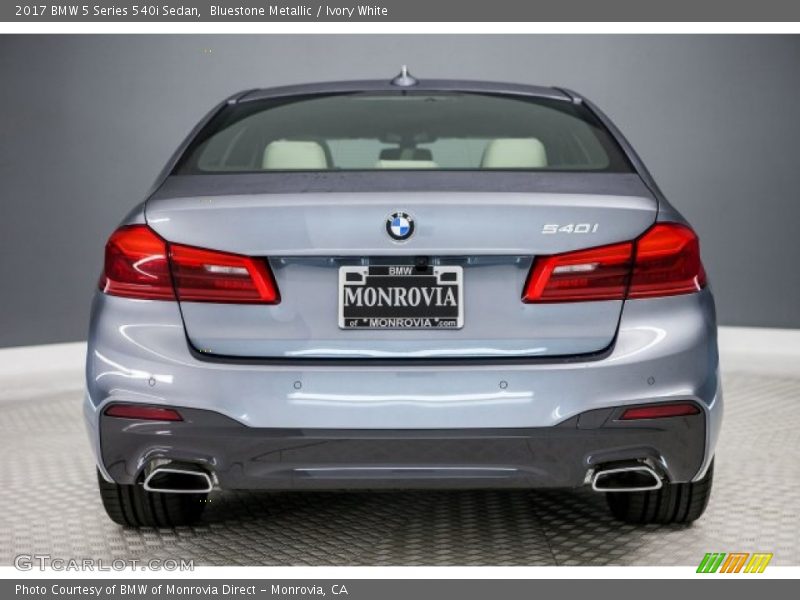 Bluestone Metallic / Ivory White 2017 BMW 5 Series 540i Sedan