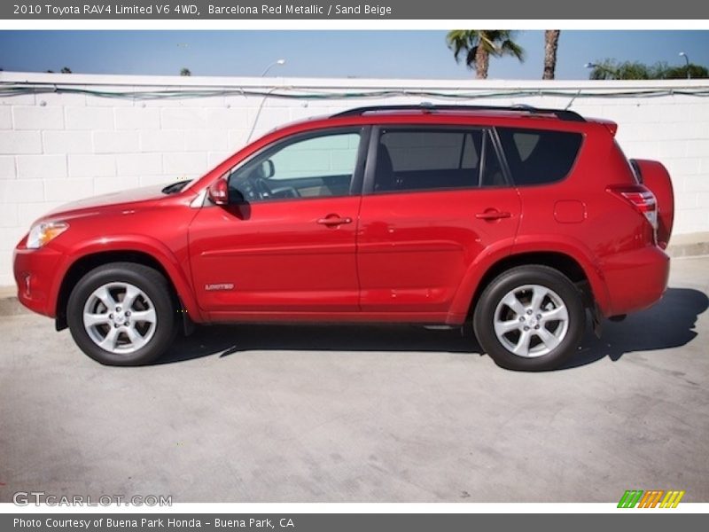Barcelona Red Metallic / Sand Beige 2010 Toyota RAV4 Limited V6 4WD