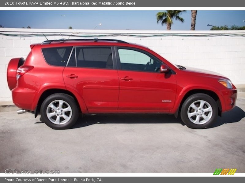 Barcelona Red Metallic / Sand Beige 2010 Toyota RAV4 Limited V6 4WD