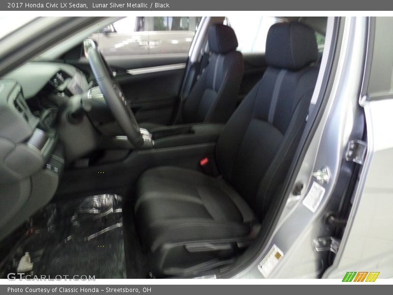 Lunar Silver Metallic / Black 2017 Honda Civic LX Sedan