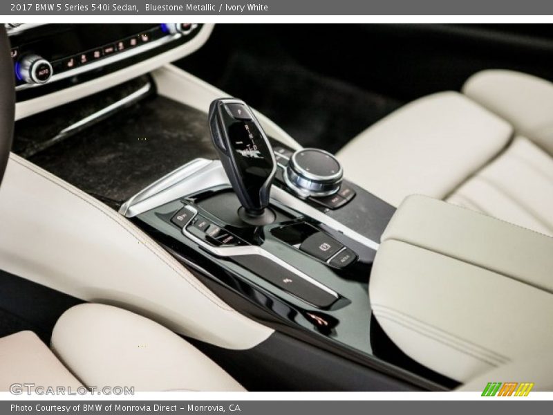Bluestone Metallic / Ivory White 2017 BMW 5 Series 540i Sedan