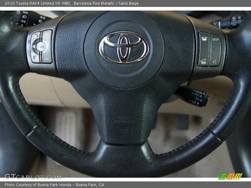 Barcelona Red Metallic / Sand Beige 2010 Toyota RAV4 Limited V6 4WD