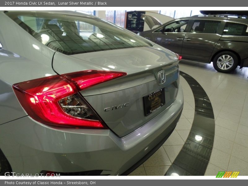 Lunar Silver Metallic / Black 2017 Honda Civic LX Sedan