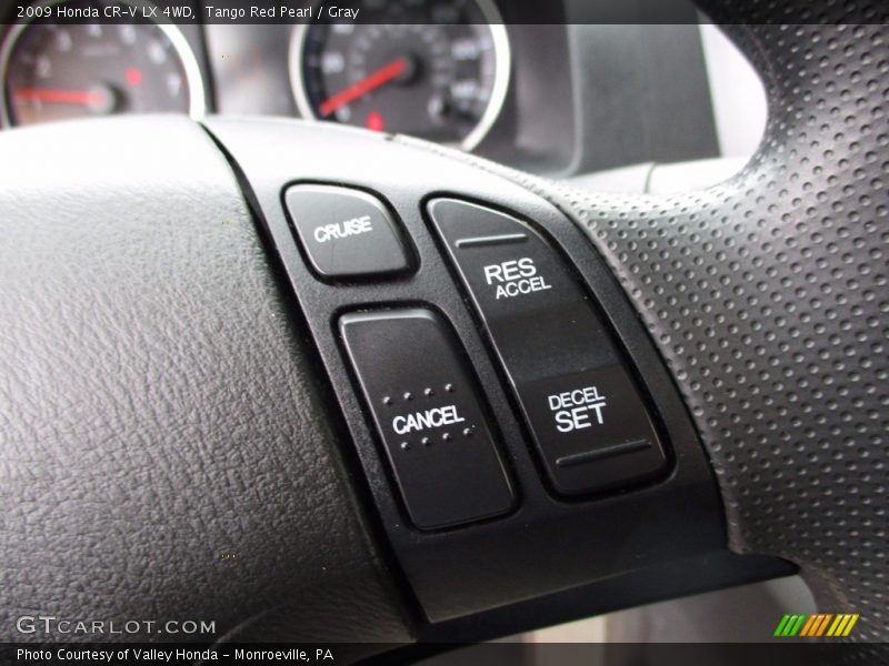 Tango Red Pearl / Gray 2009 Honda CR-V LX 4WD