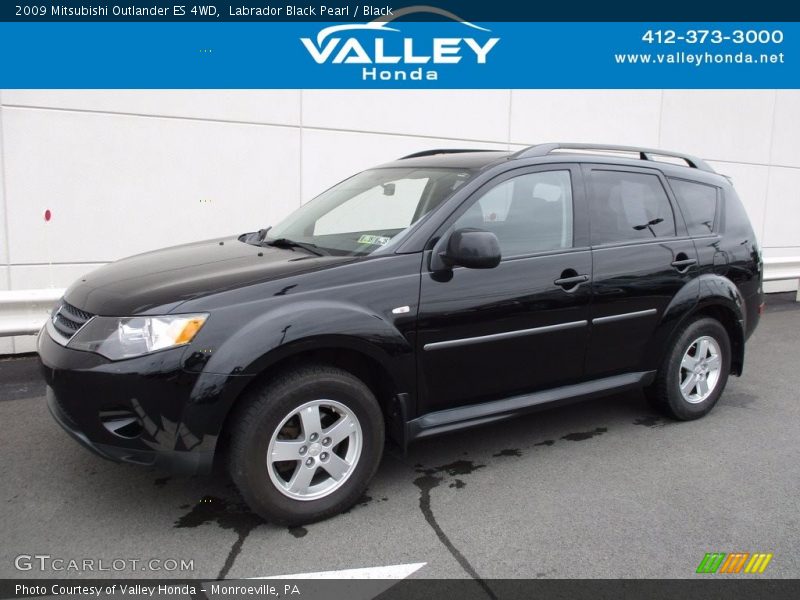 Labrador Black Pearl / Black 2009 Mitsubishi Outlander ES 4WD