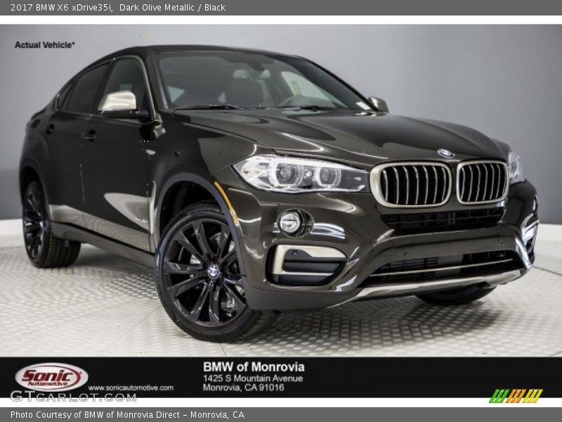 Dark Olive Metallic / Black 2017 BMW X6 xDrive35i