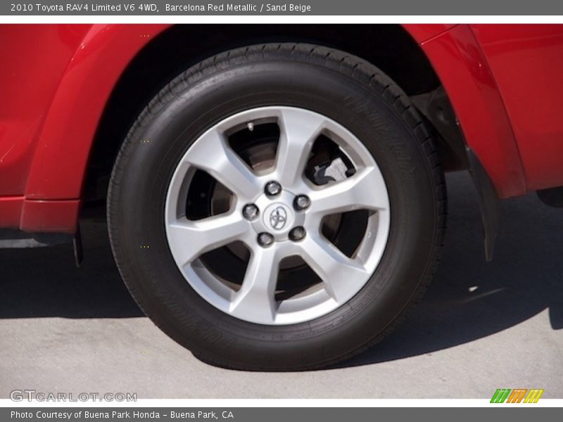 Barcelona Red Metallic / Sand Beige 2010 Toyota RAV4 Limited V6 4WD