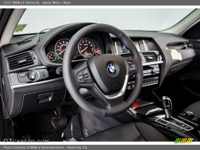 Alpine White / Black 2017 BMW X3 sDrive28i