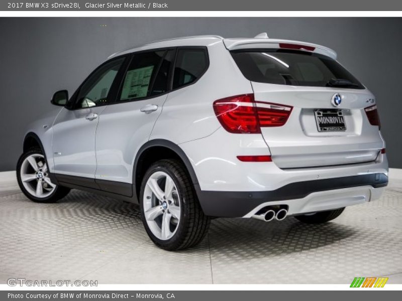 Glacier Silver Metallic / Black 2017 BMW X3 sDrive28i