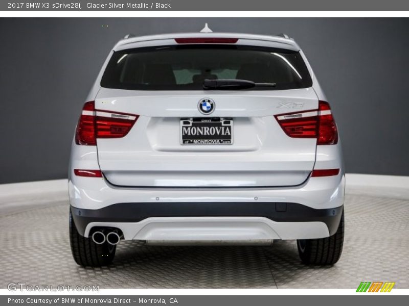 Glacier Silver Metallic / Black 2017 BMW X3 sDrive28i