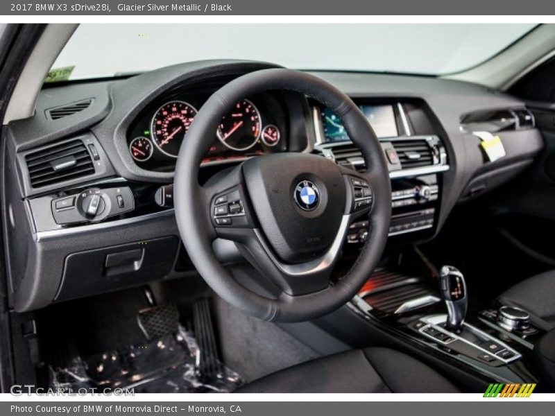 Glacier Silver Metallic / Black 2017 BMW X3 sDrive28i