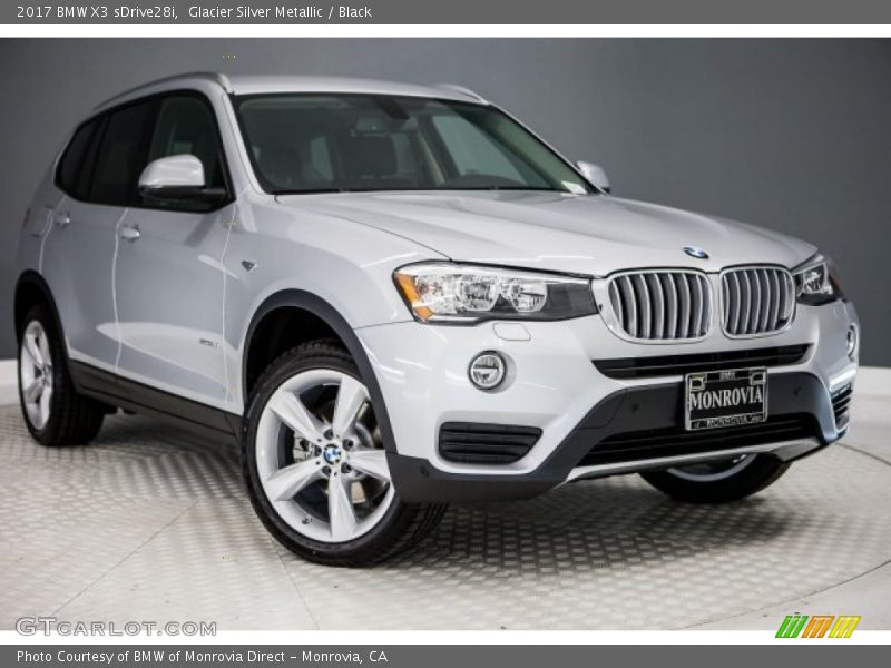 Glacier Silver Metallic / Black 2017 BMW X3 sDrive28i