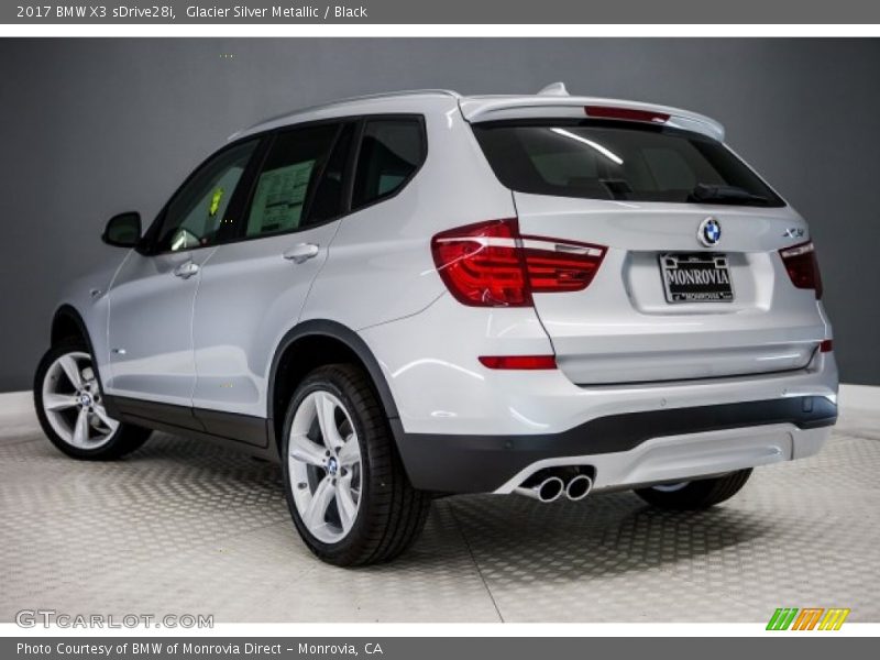 Glacier Silver Metallic / Black 2017 BMW X3 sDrive28i