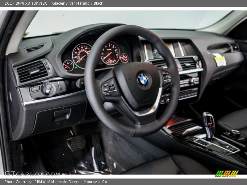 Glacier Silver Metallic / Black 2017 BMW X3 sDrive28i