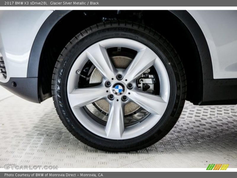Glacier Silver Metallic / Black 2017 BMW X3 sDrive28i