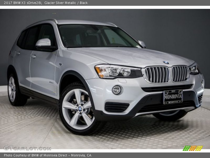 Glacier Silver Metallic / Black 2017 BMW X3 sDrive28i