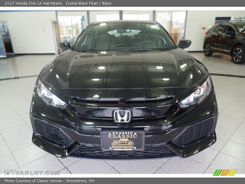 Crystal Black Pearl / Black 2017 Honda Civic LX Hatchback