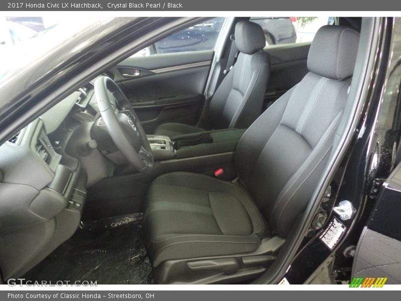 Crystal Black Pearl / Black 2017 Honda Civic LX Hatchback