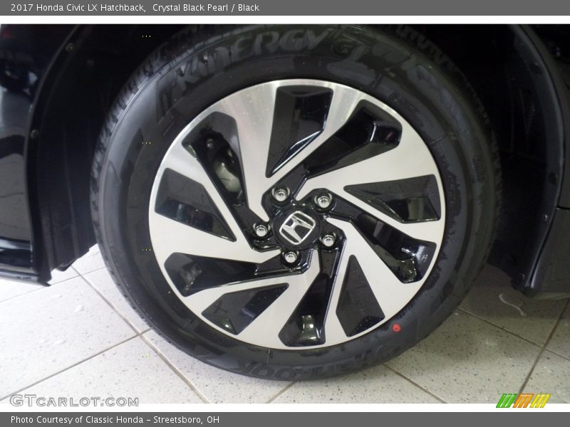 Crystal Black Pearl / Black 2017 Honda Civic LX Hatchback