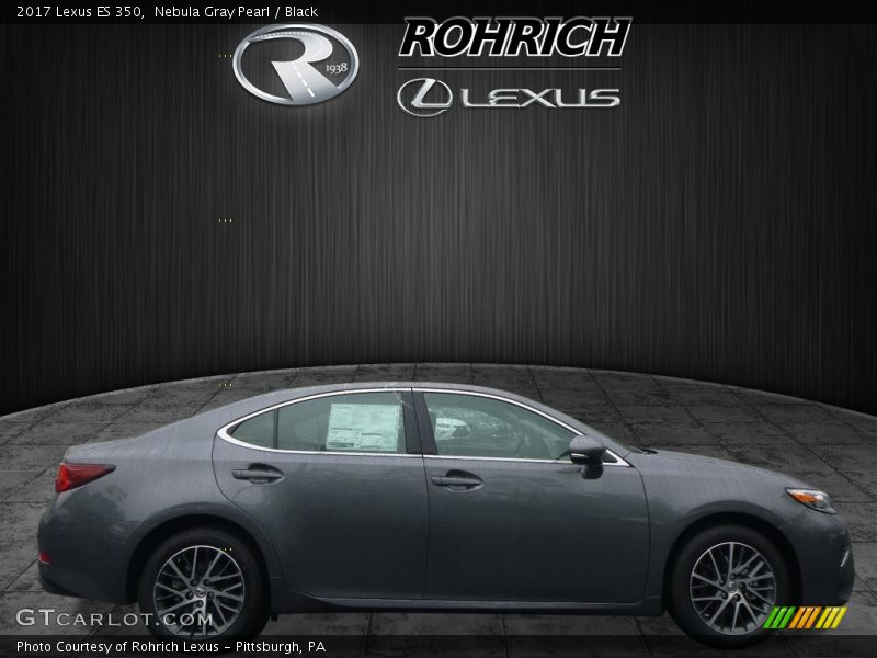 Nebula Gray Pearl / Black 2017 Lexus ES 350
