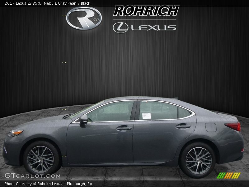 Nebula Gray Pearl / Black 2017 Lexus ES 350