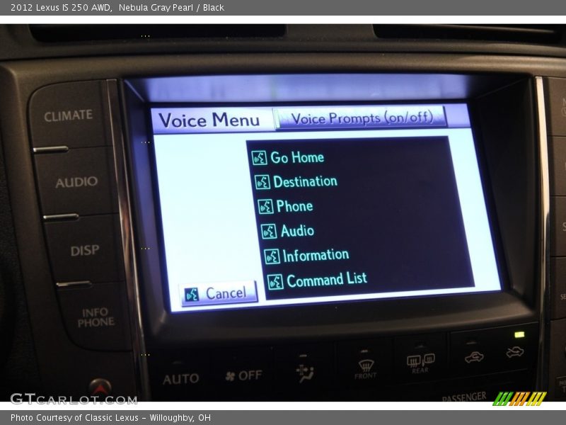 Nebula Gray Pearl / Black 2012 Lexus IS 250 AWD