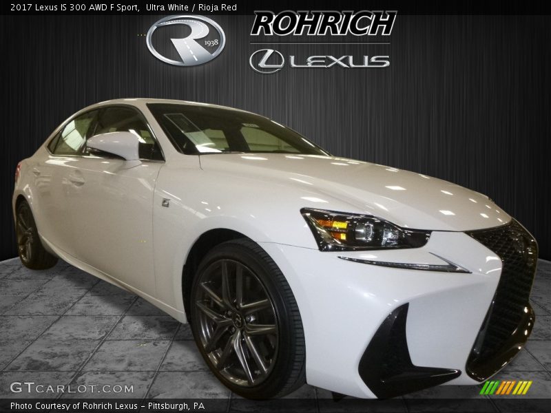 Ultra White / Rioja Red 2017 Lexus IS 300 AWD F Sport