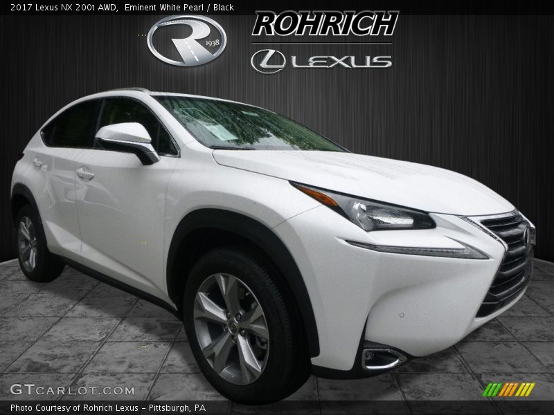 Eminent White Pearl / Black 2017 Lexus NX 200t AWD