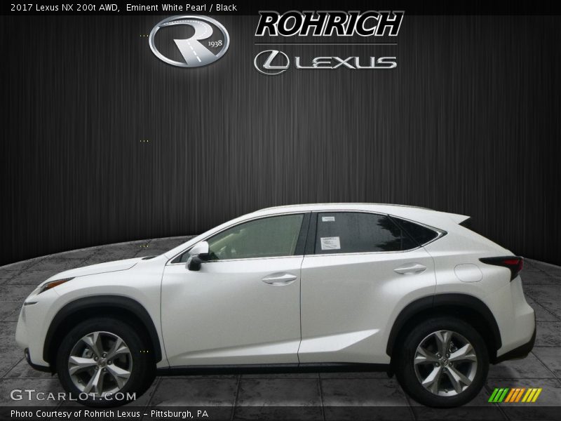 Eminent White Pearl / Black 2017 Lexus NX 200t AWD