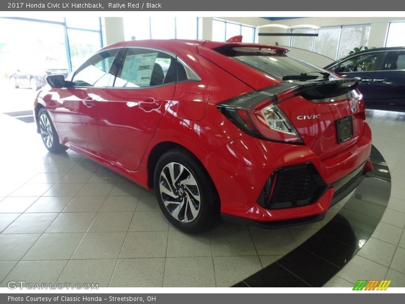 Rallye Red / Black 2017 Honda Civic LX Hatchback