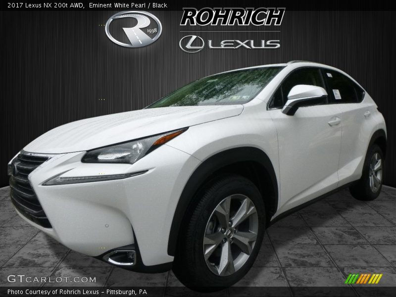 Eminent White Pearl / Black 2017 Lexus NX 200t AWD