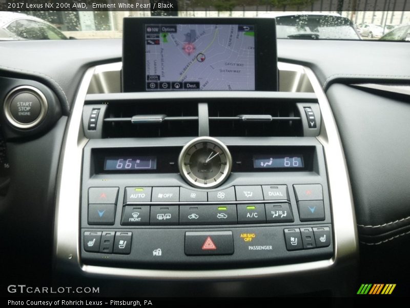 Eminent White Pearl / Black 2017 Lexus NX 200t AWD