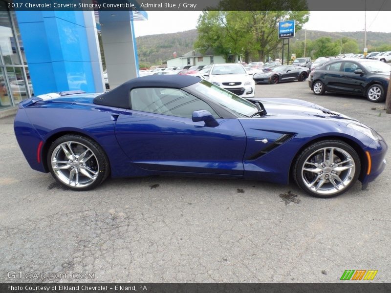 Admiral Blue / Gray 2017 Chevrolet Corvette Stingray Convertible