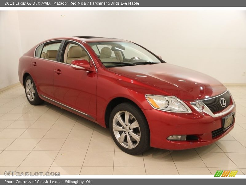 Matador Red Mica / Parchment/Birds Eye Maple 2011 Lexus GS 350 AWD