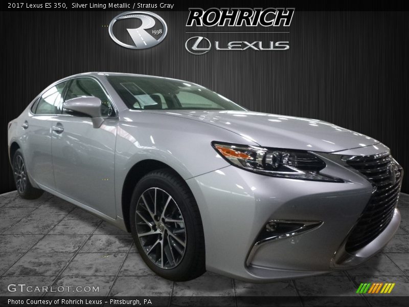 Silver Lining Metallic / Stratus Gray 2017 Lexus ES 350