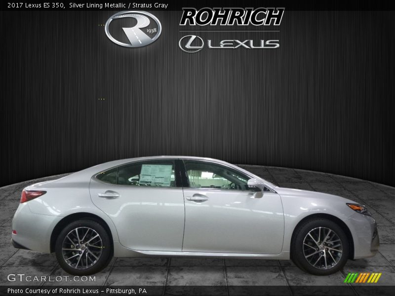 Silver Lining Metallic / Stratus Gray 2017 Lexus ES 350