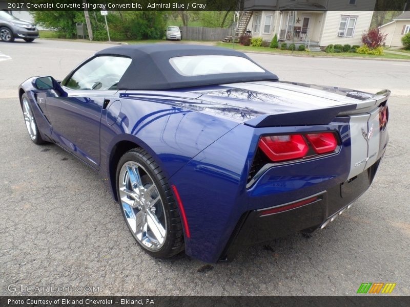 Admiral Blue / Gray 2017 Chevrolet Corvette Stingray Convertible