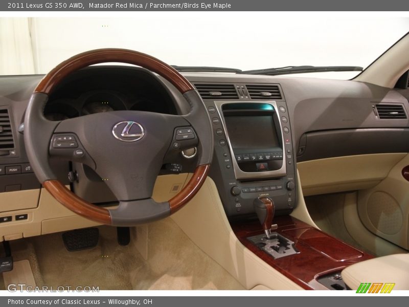 Matador Red Mica / Parchment/Birds Eye Maple 2011 Lexus GS 350 AWD