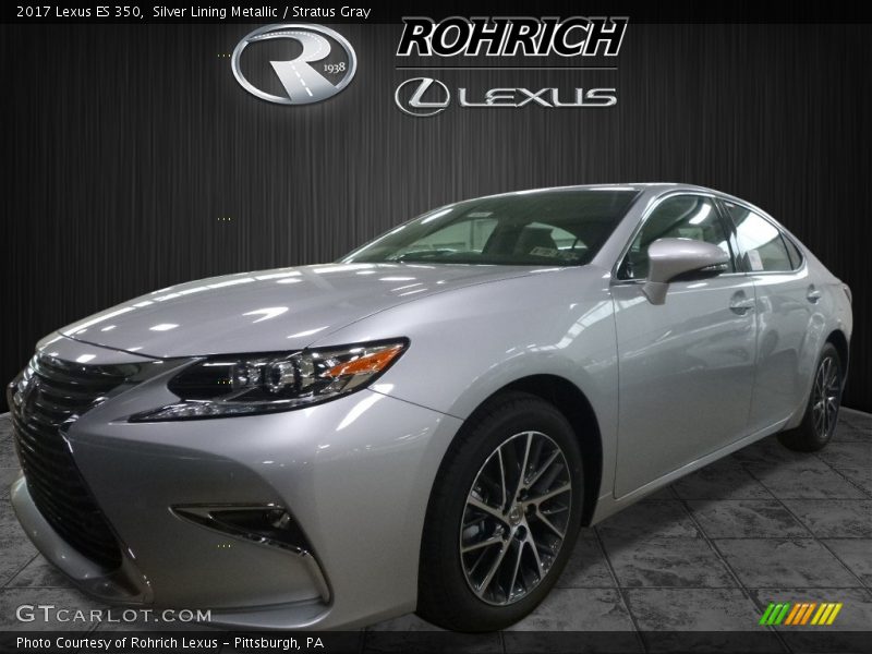 Silver Lining Metallic / Stratus Gray 2017 Lexus ES 350