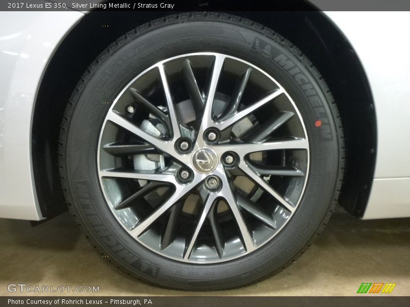 Silver Lining Metallic / Stratus Gray 2017 Lexus ES 350