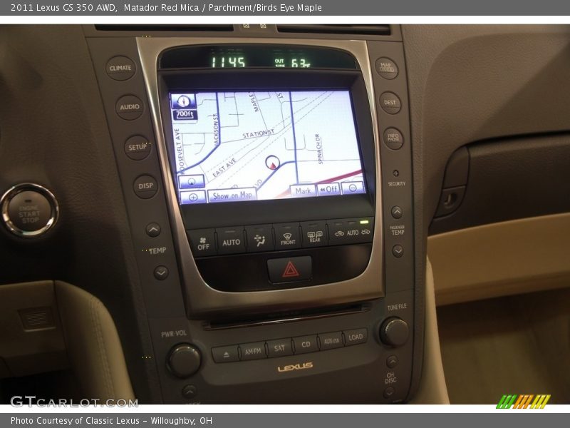 Matador Red Mica / Parchment/Birds Eye Maple 2011 Lexus GS 350 AWD