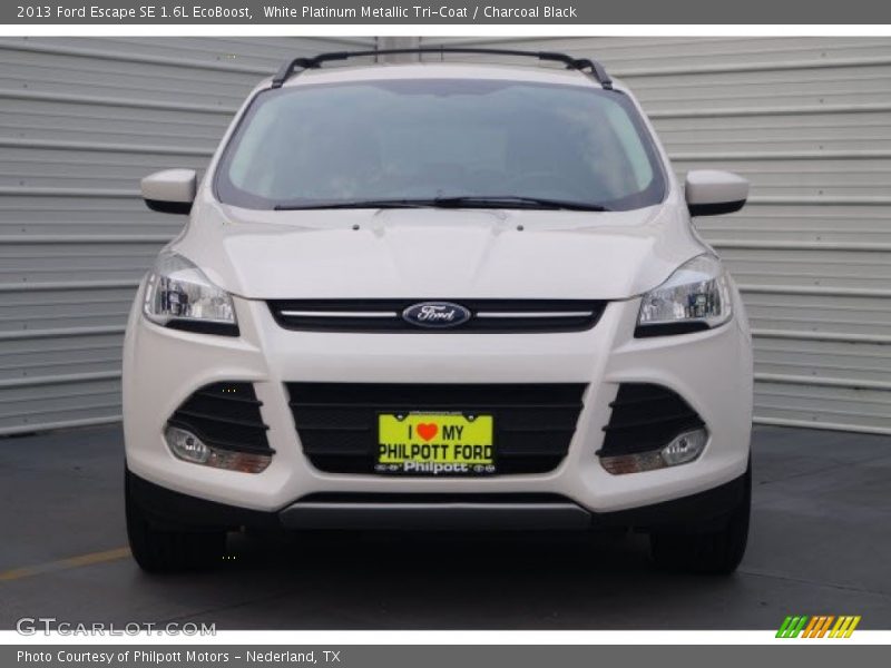 White Platinum Metallic Tri-Coat / Charcoal Black 2013 Ford Escape SE 1.6L EcoBoost