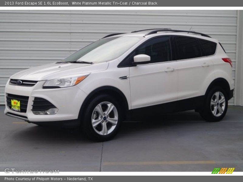 White Platinum Metallic Tri-Coat / Charcoal Black 2013 Ford Escape SE 1.6L EcoBoost