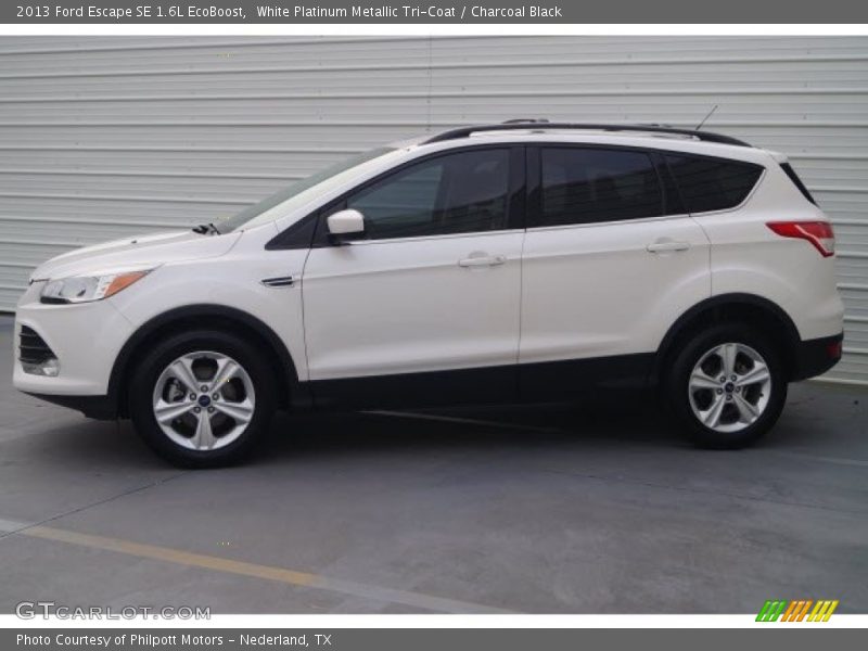White Platinum Metallic Tri-Coat / Charcoal Black 2013 Ford Escape SE 1.6L EcoBoost