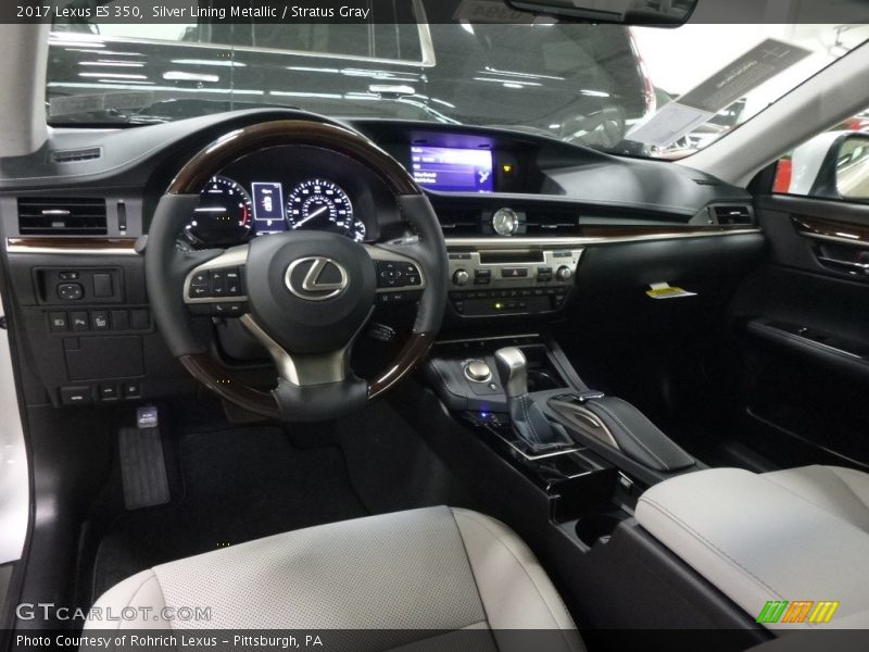 Silver Lining Metallic / Stratus Gray 2017 Lexus ES 350