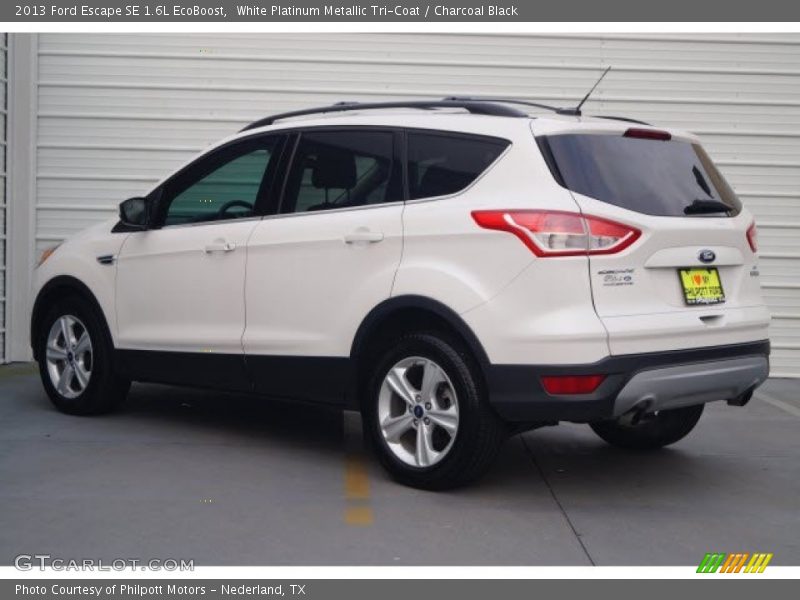 White Platinum Metallic Tri-Coat / Charcoal Black 2013 Ford Escape SE 1.6L EcoBoost