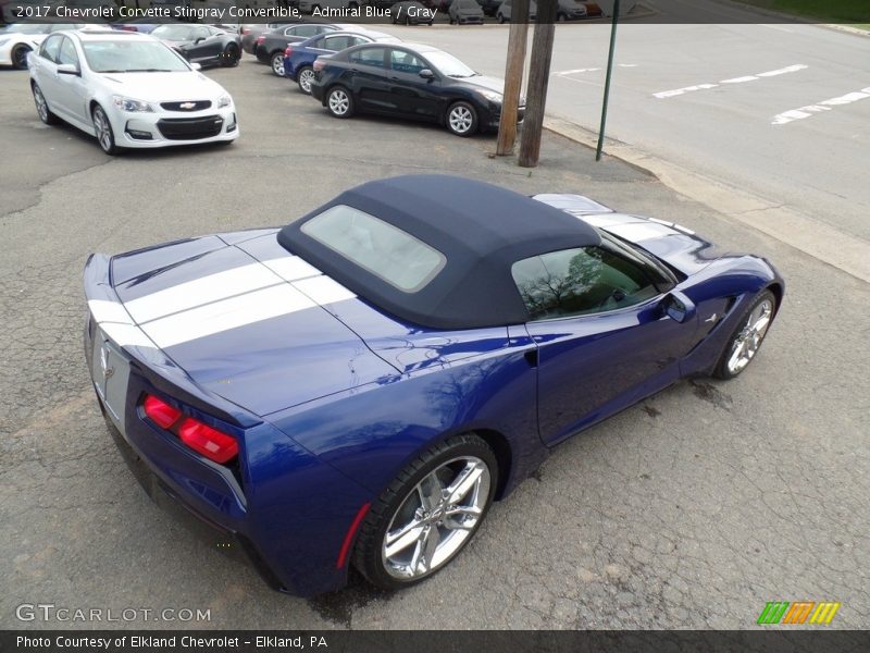 Admiral Blue / Gray 2017 Chevrolet Corvette Stingray Convertible