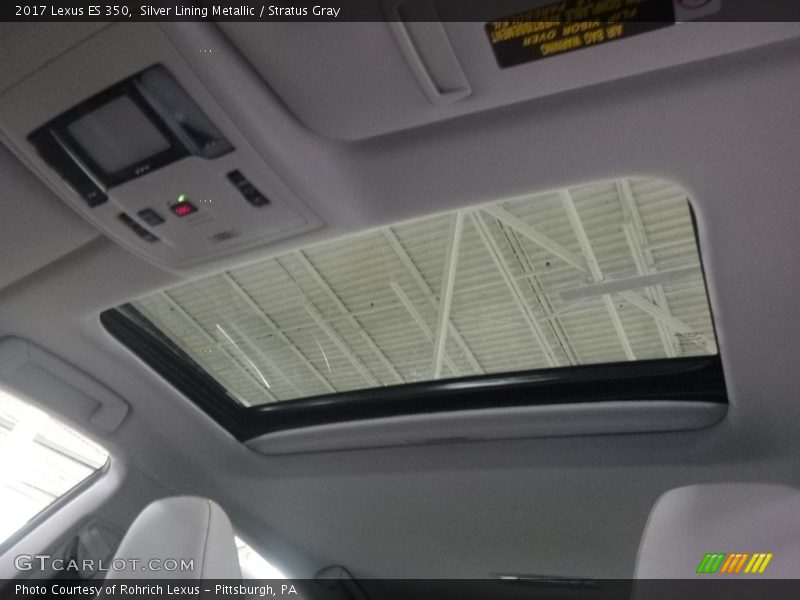 Silver Lining Metallic / Stratus Gray 2017 Lexus ES 350