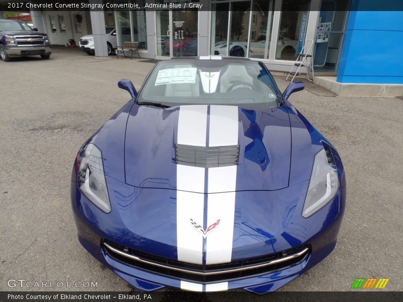 Admiral Blue / Gray 2017 Chevrolet Corvette Stingray Convertible